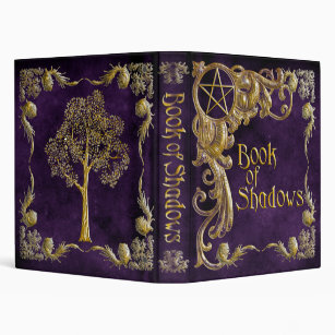 Purple "Book Of Shadows" w/ Gold Highlights #1-Sm 3 Ring Binder