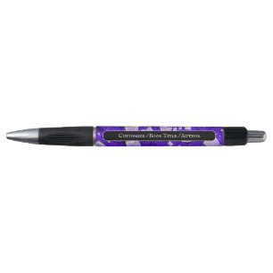 Purple Books Background Promotional Pen