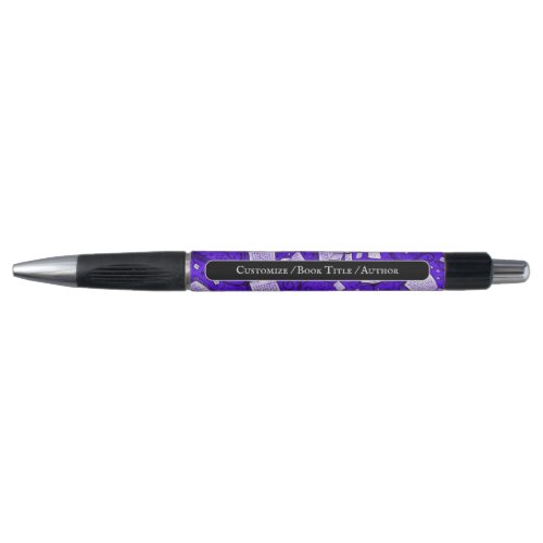 Purple Books Background Promotional Pen