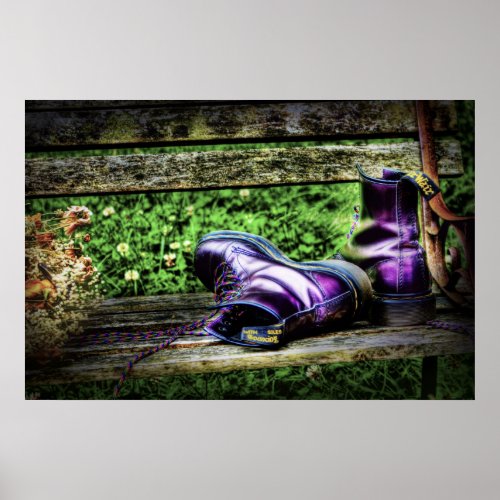 Purple Boots art print