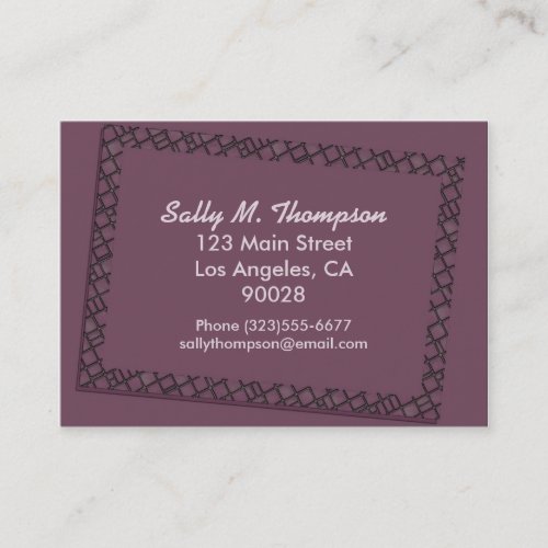 purple Border Frame Business Card Templates