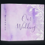 Purple Botanical Floral Spring Wedding Photo Album 3 Ring Binder<br><div class="desc">Purple Botanical Floral Watercolor and trendy hand lettered fonts Elegant Spring Wedding Photo Album With trendy Hand Lettered Script font! ~ Check my shop to see the entire wedding collection with this design!</div>