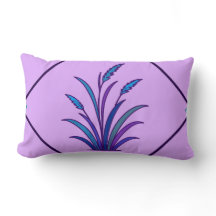 Purple Botanical Grass Design | Modern Decorative