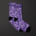 Purple Botanical Monogram Socks<br><div class="desc">Achieve a refined look with our Purple Botanical Monogram Socks. The botanical monogram design in purple adds a touch of elegance and style to your wedding attire. Pair it with our matching neck tie for a coordinated and sophisticated look.</div>