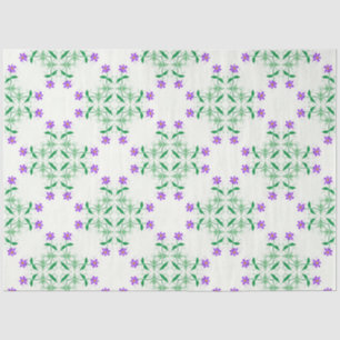 purple botanicals tissue paper