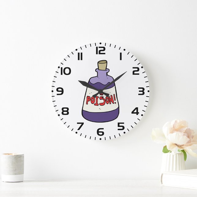 Purple Bottle Of Poison Large Clock (Creator Uploaded)