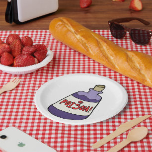 Purple Bottle Of Poison Paper Plates