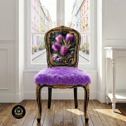 Purple Bottlebrush Flower Decoupage Tissue Paper