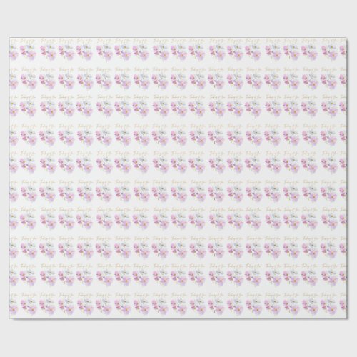 Purple Bouquet Wrapping Paper