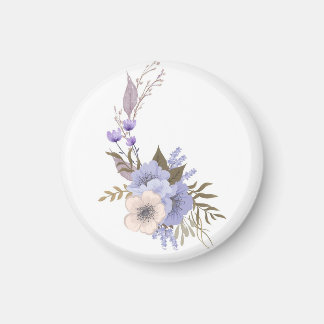Purple boutique style floral  magnet