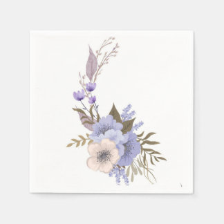 Purple boutique style floral  napkins