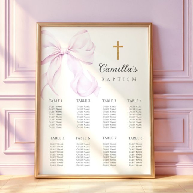 Purple Bow Baptism Seating Chart (Creator Uploaded)