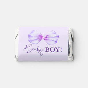 Purple Bow Cute Baby Shower Chocolate Hershey's Miniatures