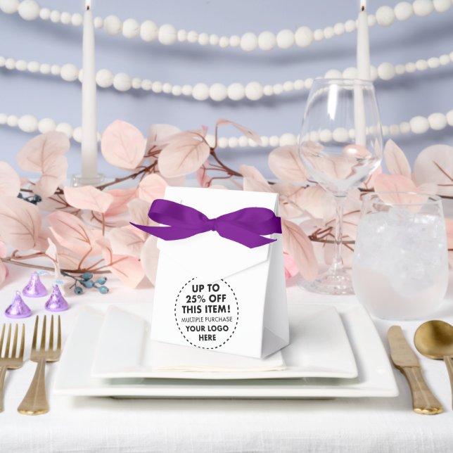 Purple Bow Favor Boxes 25% OFF Bulk Buy Discount (Wedding)