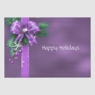 Purple Bow Holiday Tissue Paper