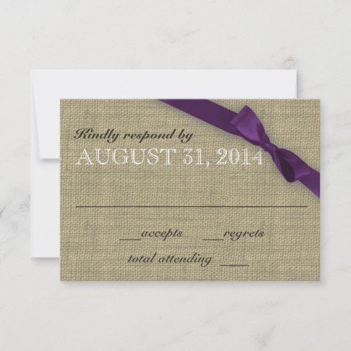 Purple Bow Response Card