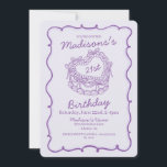 Purple Bow Retro Heart Coquette Cake 21st Birthday Invitation<br><div class="desc">It’s a sweet celebration with this Retro Coquette Cake Collection. This coquette bow ensemble features a vintage heart-shaped coquette cake adorned with lavender purple coquette bows and sweet buttercream icing, capturing the essence of classic romance. This collection adds a playful vibe to any celebration, making it irresistibly sweet. ★ Let...</div>