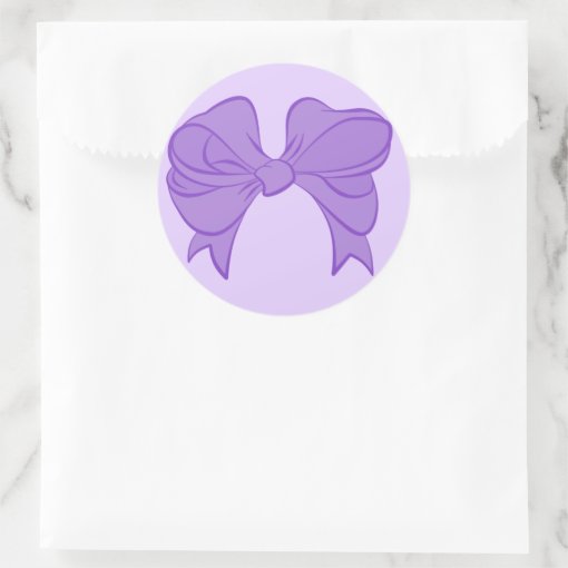 Purple Bow Stickers | Zazzle
