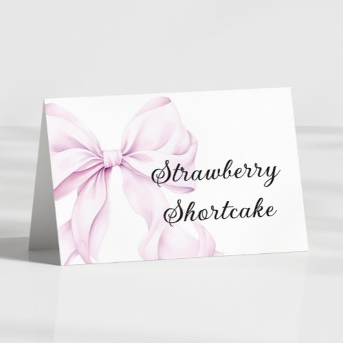 Purple Bow Table Name/Food Card
