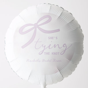 Purple Bow Watercolor Bridal Shower Balloon