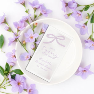 Purple Bow Watercolor Bridal Shower Paper Guest Towels