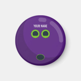 Purple Bowling Ball - Customizable Colors Magnet