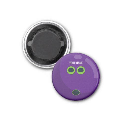 Purple Bowling Ball _ Customizable Colors Magnet
