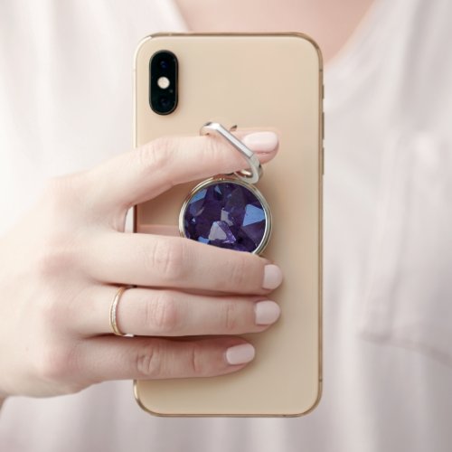 Purple Brazilian Quartz Amethyst Photo Phone Ring Stand