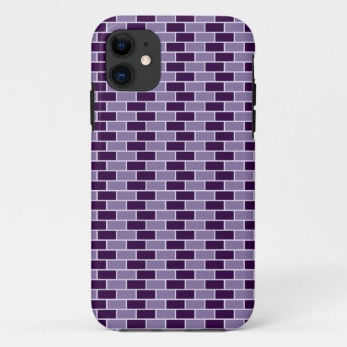 Purple Brick Wall Seamless Pattern iPhone 11 Case