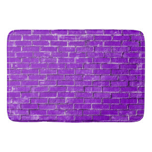 Purple Bricks Photo   Bath Mat