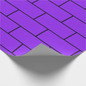 Purple Bricks Structure Pattern Wrapping Paper (Corner)