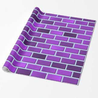 Purple bricks wrapping paper