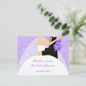 Purple Bridal Shower Advice Cards (Standing Front)