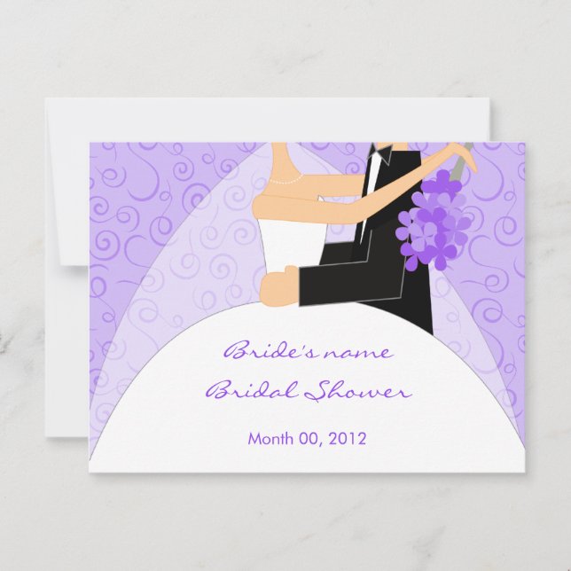 Purple Bridal Shower Advice Cards (Front)