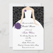 purple Bridal Shower Invitation (Front)