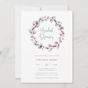Purple Bridal Shower Invitation