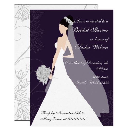 purple Bridal Shower Invitation | Zazzle.com