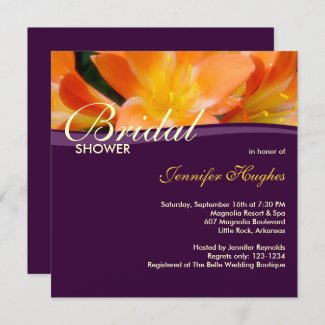 Purple Bridal Shower Invitation