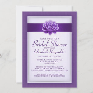Purple Bridal Shower Invitations