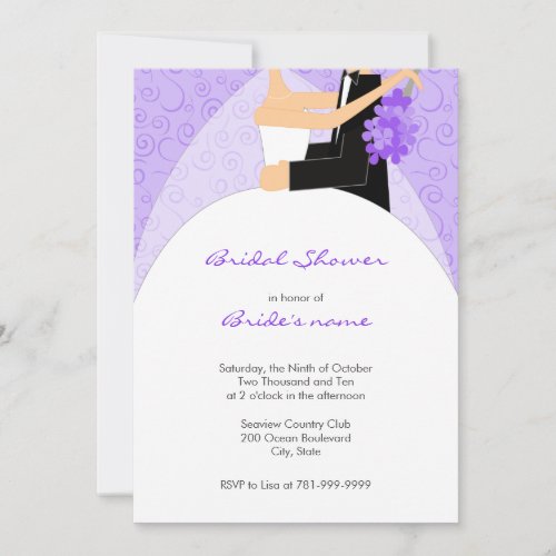 Purple Bridal Shower Invitations