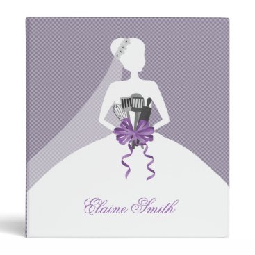 Purple Bridal shower Recipe Folder