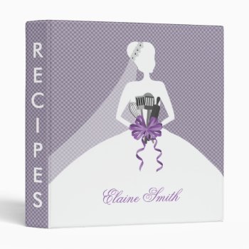 Purple Bridal Shower Recipe Folder by Invitationboutique at Zazzle