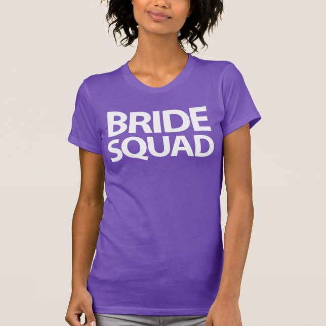 Purple Bride Squad Shirts For Bachelorette Party (Front)