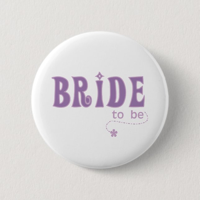 Purple Bride to Be Button (Front)