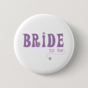 Purple Bride to Be Button