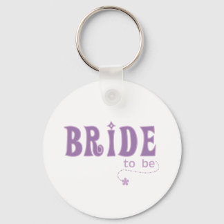 Purple Bride to Be Keychain