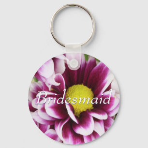 Purple Bridesmaid Bouquet Keychain