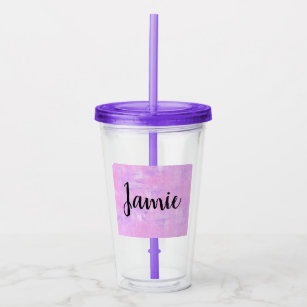 Purple Flowers Sipping Tumbler