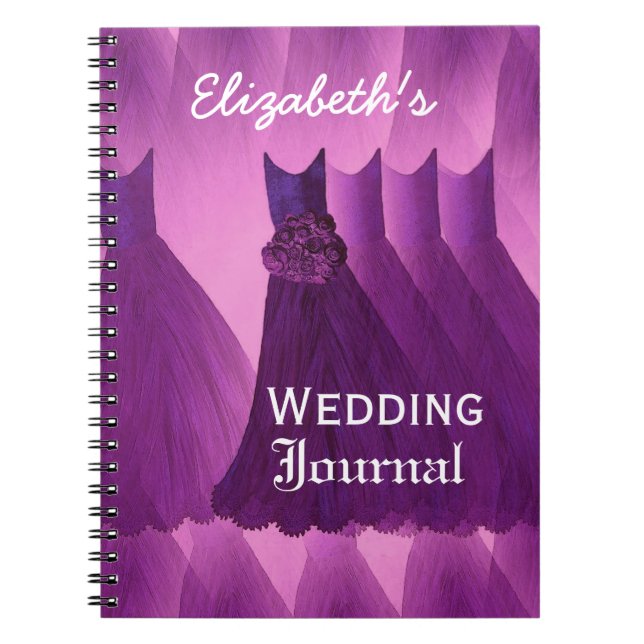 Purple Bridesmaids Wedding Planner Journal (Front)