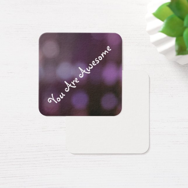 Purple Bright Patterned Light, Bokeh Photo Message (Desk)